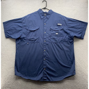 Columbia PFG Bonehead‎ Shirt Mens XL X-Large Fishing Vented Outdoors Navy Blue